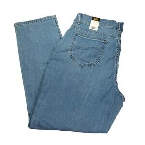 Lee Jeans Women's 16W 36x30 Legendary Plus Straight Leg Mid Rise Anchor Blue NWT